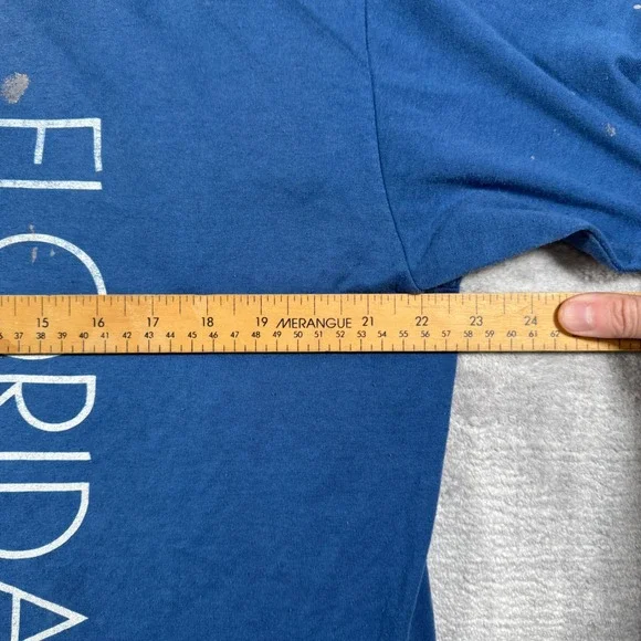 Mickey Mouse Shirt Mens 2XL Blue Florida Vintage 80s Distressed Velva Sheen - Picture 12 of 12